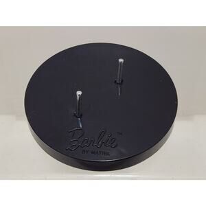 Vtg Repro 1st Ponytail Barbie Black Pedestal Holes Repro 1 Doll Stand Mattel